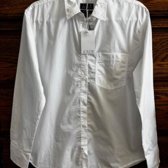J. Crew Garçon Classic Shirt in Cotton Poplin White - Picture 3 of 4